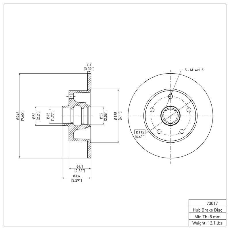 Audi A4 Brake Rotor (1) - Rear - R1 Concepts - Plain - `96-`08